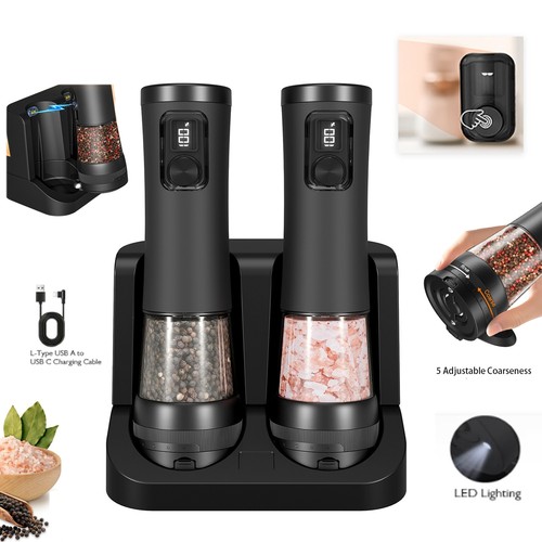 2pcs electric salt and pepper - 2pcs,